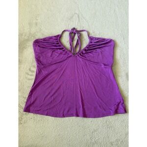 Ramy Brook Samba‎ Size Large Halter Top Sleeveless Blouse Party Cocktail Purple